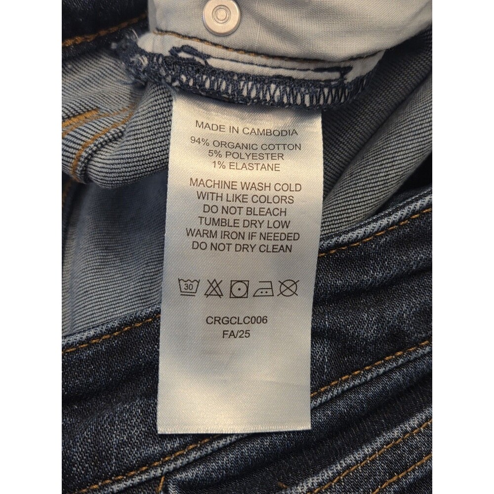 Quince Bella Stretch Wide Leg Jeans Womens 29 Midnight Blue Organic Cotton - Picture 6 of 10